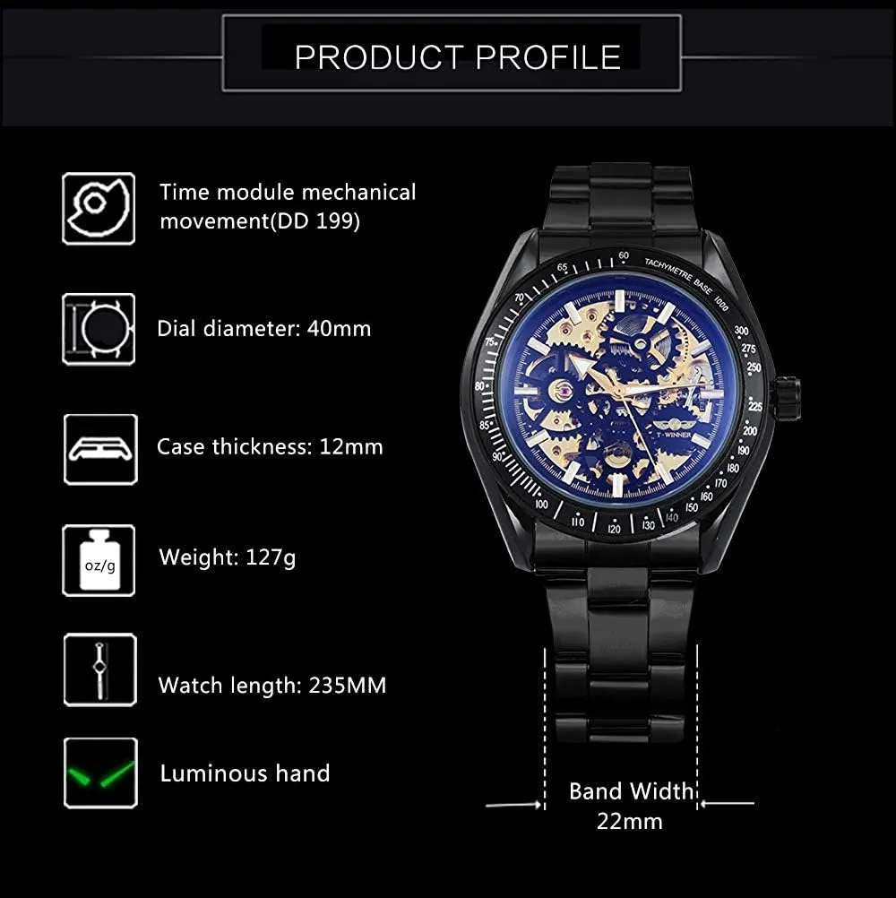 Design Men's Automatic Wristwatches Luxury probe categorically sum Skeleton Dial Waterproof Watch Classic Fashion 