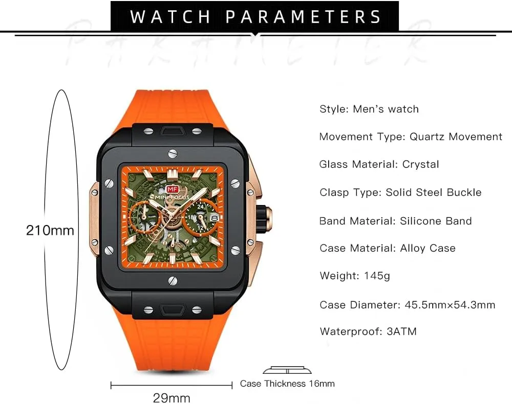 Dial choir slowness Watch Luminous Waterproof Sport Analog Quartz Business Mens Watches Silicon Strap Dress Watch AIMES Watch Wristwatch for Men Fashion Casual Cool Big 