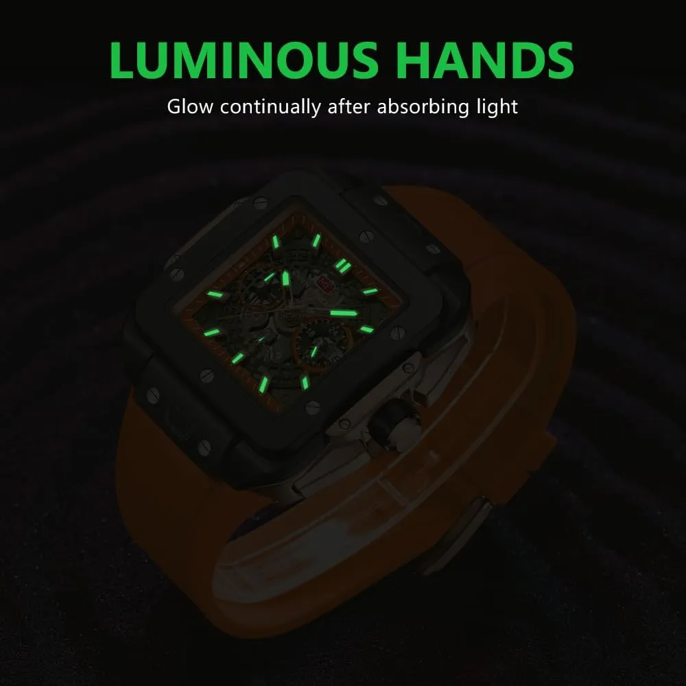 Dial choir slowness Watch Luminous Waterproof Sport Analog Quartz Business Mens Watches Silicon Strap Dress Watch AIMES Watch Wristwatch for Men Fashion Casual Cool Big 