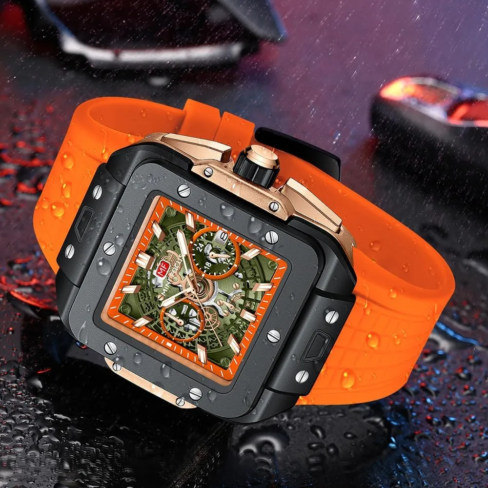 Dial choir slowness Watch Luminous Waterproof Sport Analog Quartz Business Mens Watches Silicon Strap Dress Watch AIMES Watch Wristwatch for Men Fashion Casual Cool Big 