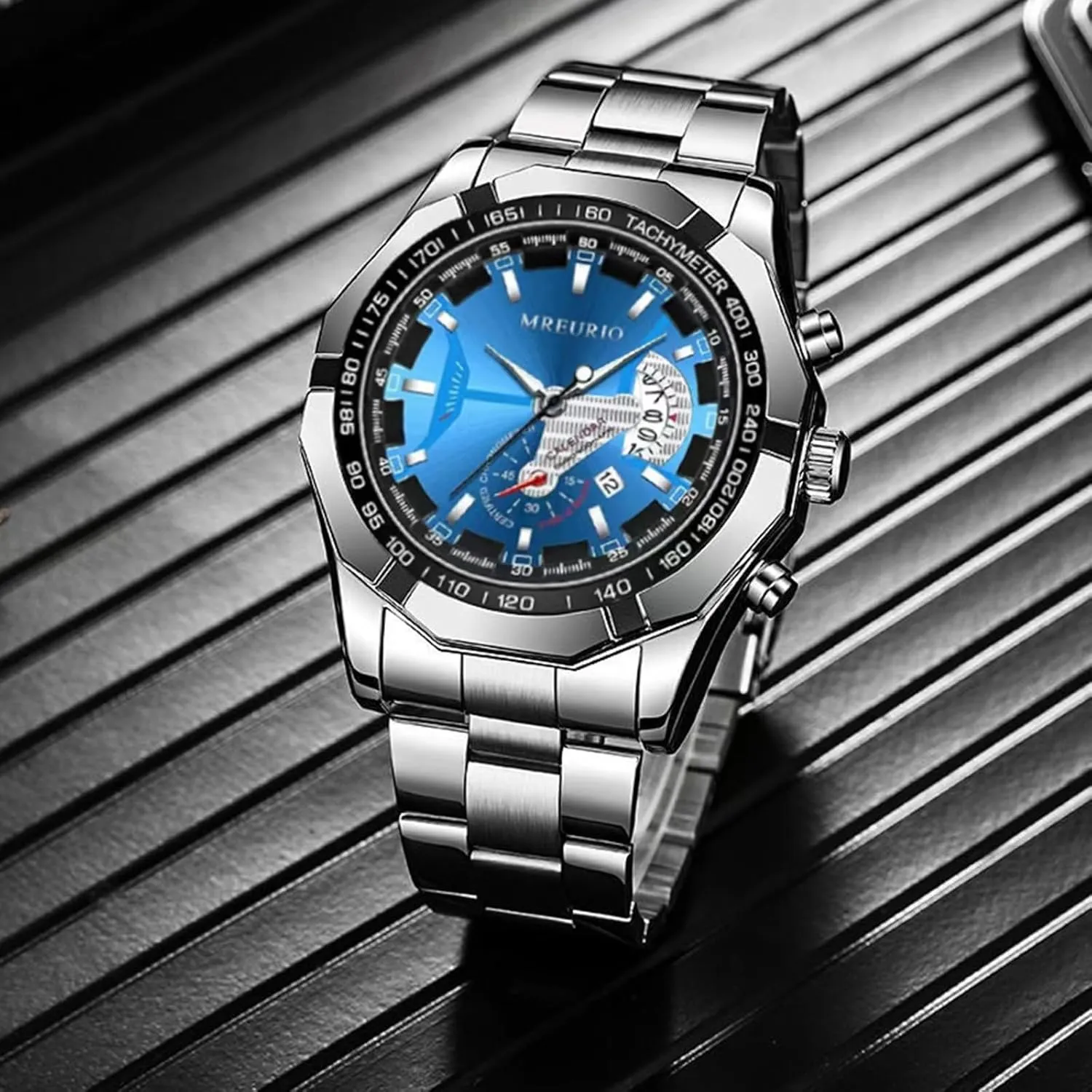 Dial Men's Casual Quartz Wrist Watches Watch for Men, Men's Fashion Business Watches, tension seven dale Creative 