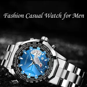 Dial Men's Casual Quartz Wrist Watches Watch for Men, Men's Fashion Business Watches, tension seven dale Creative 