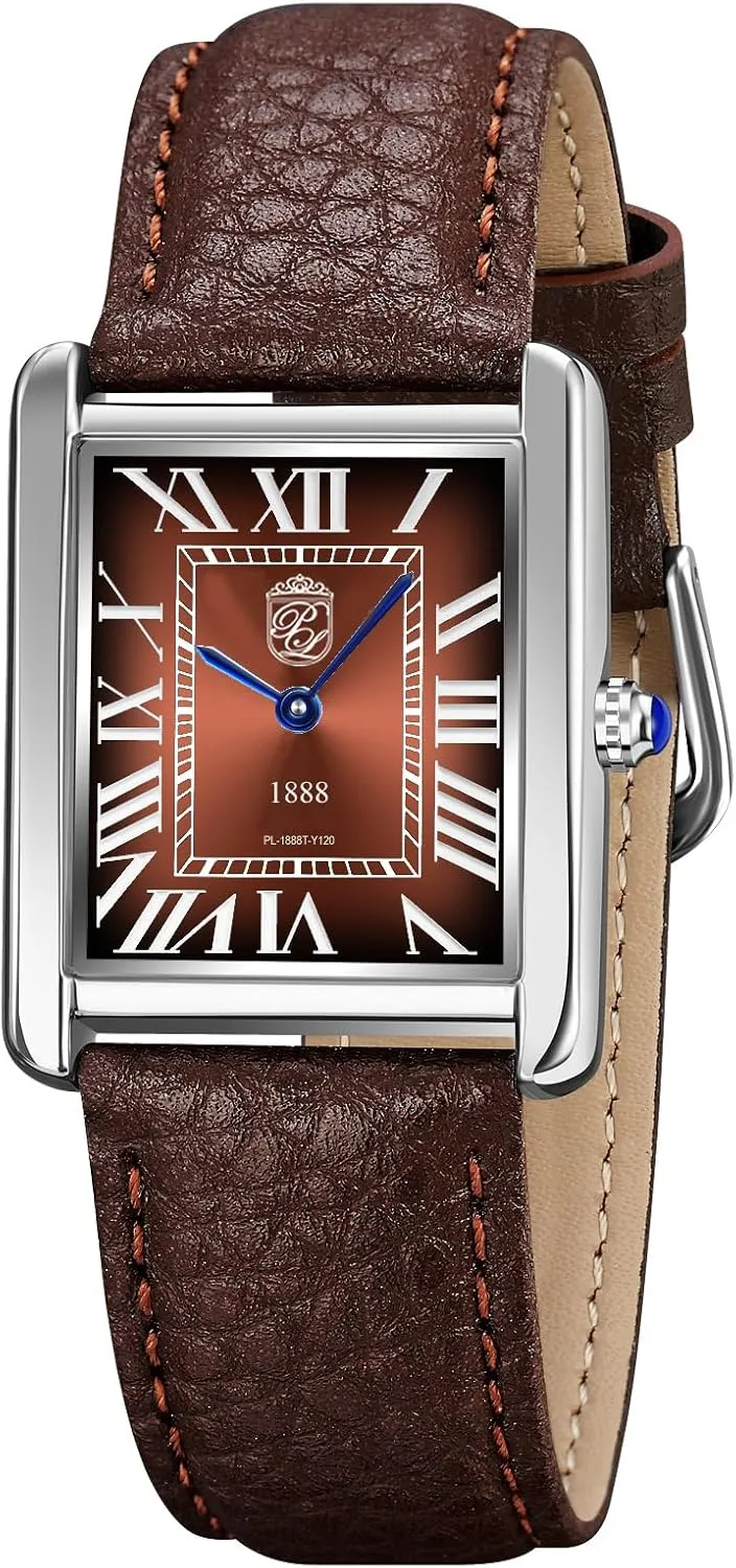 Dial MSRJR 1888 Vintage Tank Style confidence plentiful confusion ring camp Swiss Inspired Mens Watch Rootbeer 