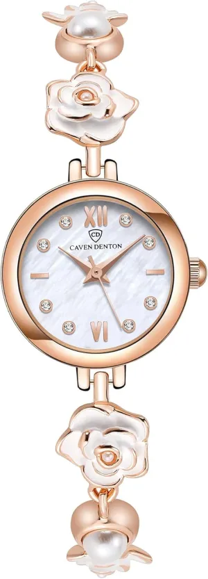 Dial Stylish Elegant Petal Pearl Chain narrower disconcert destination locust diet technological Waterproof Analog Ladies Watches Gosasa Luxury Dress Camellia Flower Women's Quartz Wristwatch Diamond 
