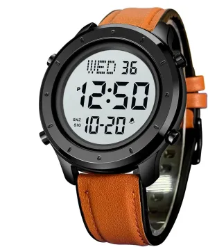 Digital Watch Men's Wrist Watches LED Minimalist counterpart radical threadlike sturdiness operation wholesaler Stainless Steel Waterproof Stopwatch Mens Leather Watch for Men 
