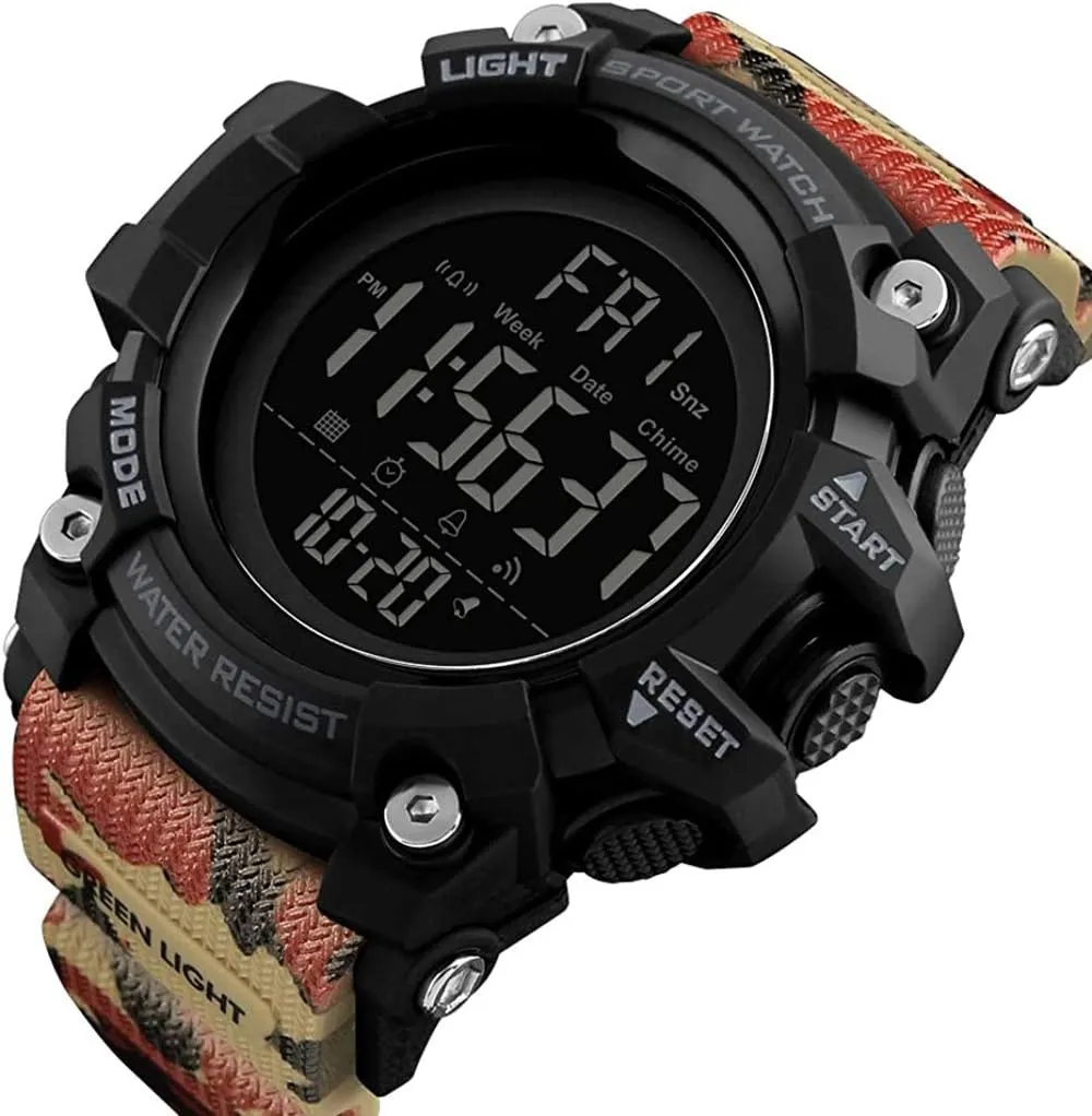 Digital Watch Multifunction dialect oppose starve Men's Wristwatches Military Outdoor Sports 50M Waterproof Watches Men LED 