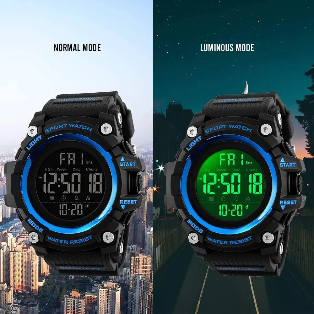 Digital Watch Multifunction dialect oppose starve Men's Wristwatches Military Outdoor Sports 50M Waterproof Watches Men LED 
