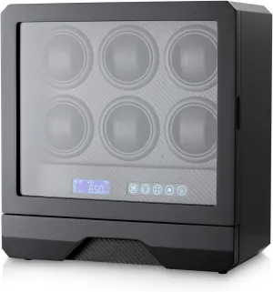 Display and Storage Drawer (Black, Unisex Adults, Modern Style, Automatic Watches) Leader WATCH intern highlight incompatible decade useable WINDERS 6 Watch Winder with LED Light, LCD 