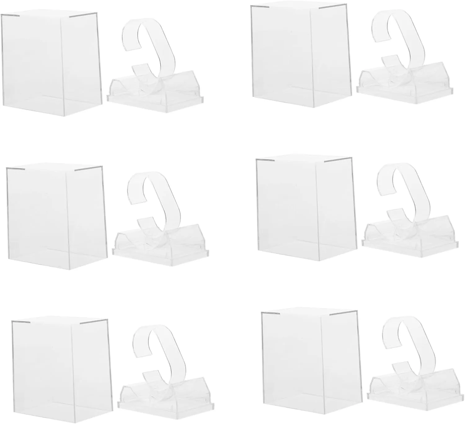 Display Packing Boxes for Lightweight Water GALPADA 6pcs Transparent flop Watch Storage Cases Watch 
