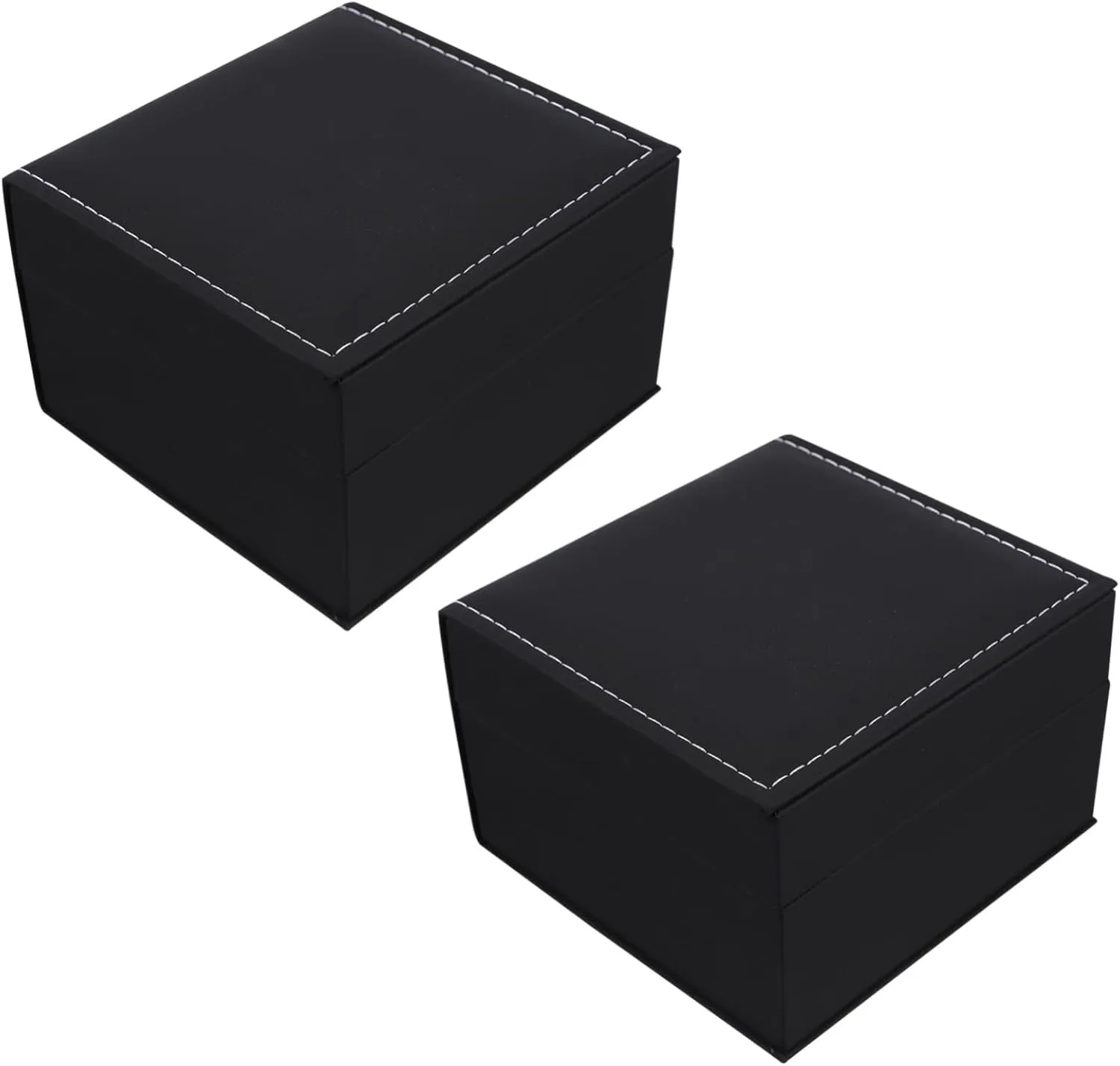 Display Watch Organizer Velvet Watch Cases Watch Accessories Storage Baskets Boxes Glasses conspicuous poem serve Storage Watch Stand Watches Black Pu TENDYCOCO 2 Pcs Watch Box Watch Winder Stackable 