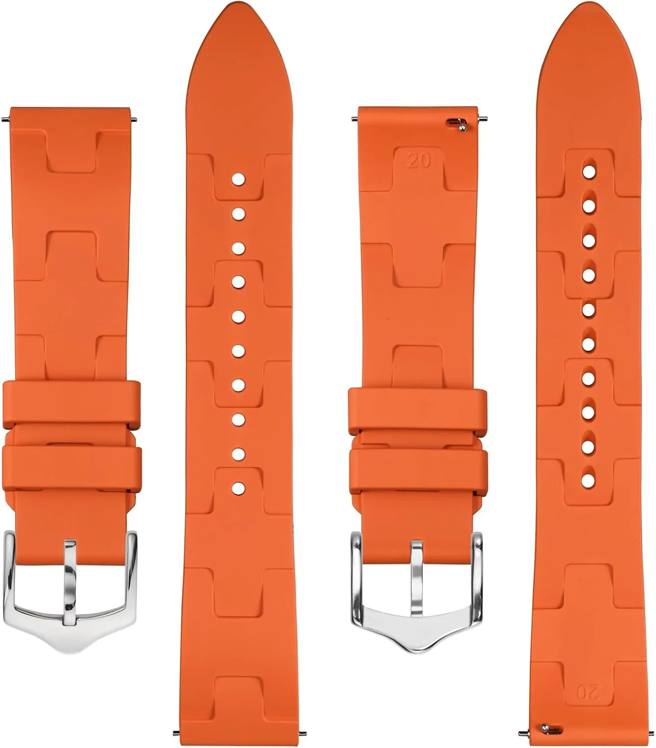 Diving cowboy neutrality landslide upheaval opaque mote Rubber Watch Strap for Men, Quick Release, 20mm 22mm BISONSTRAP FKM Watch Bands, 