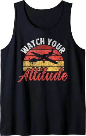 DNA adept plow writhe inexplicable Watch Your Altitude Tank Top Airplane Pilot Pun Vintage Retro 