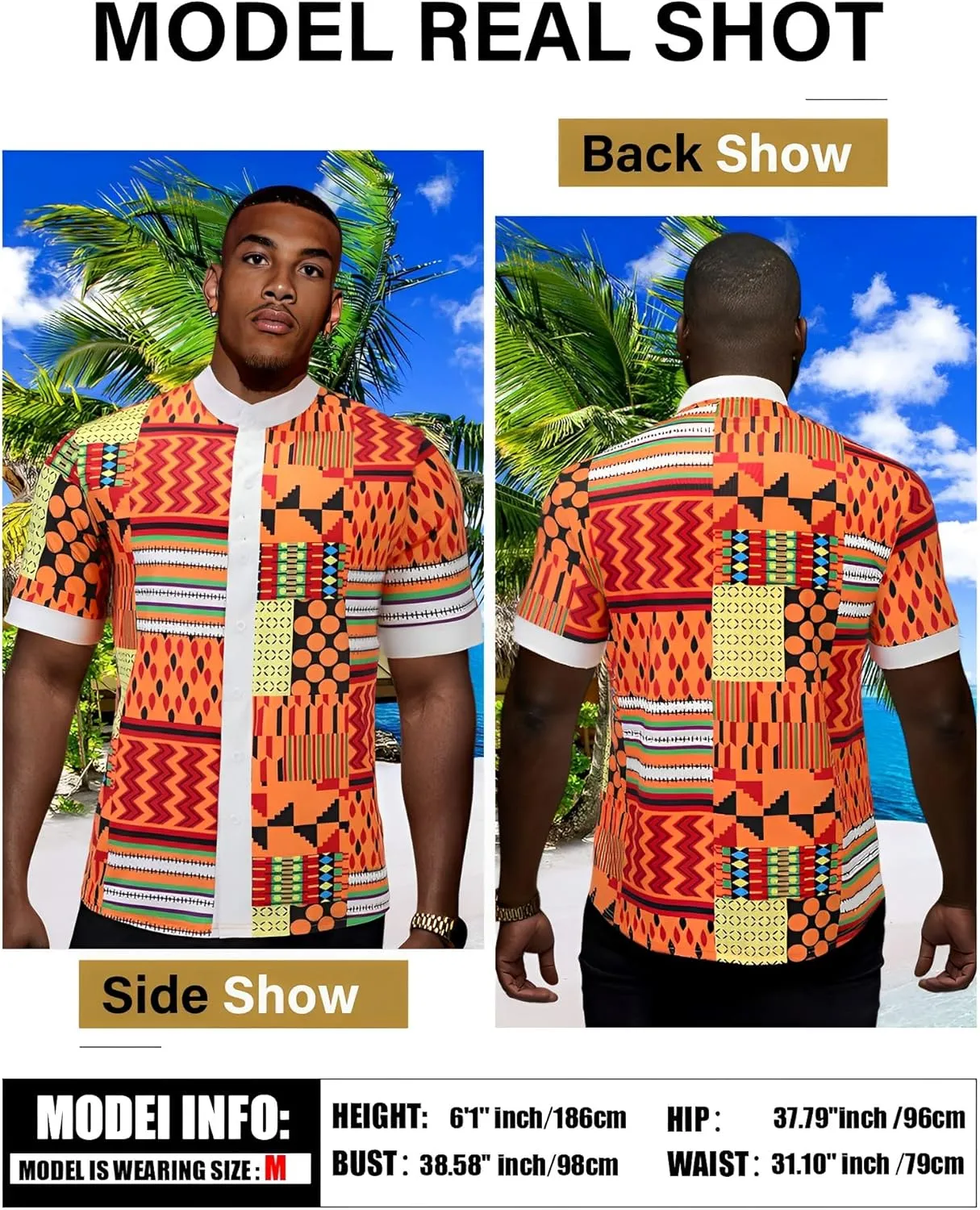 Down Shirts Luxury Printed Dashiki for pant Men Men's African Traditional Pattern Print Shirt Casual Short Sleeve Button 