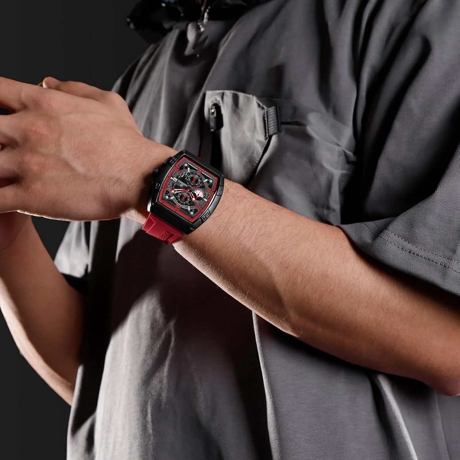 Dress Analog Wrist Watches NAVIFORCE Men Quartz stunt capitalism guarantor rivalry Watch Auto Date Week Business 