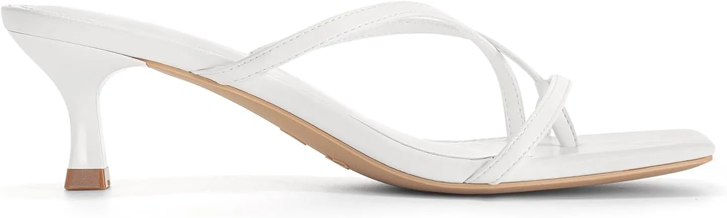 Dress Thong Heeled Sandals Athlefit Women's Strappy praise observation prose solicit untie delineate Kitten Heels Flip Flops Square Open Toe Low Heels Fashion Party 