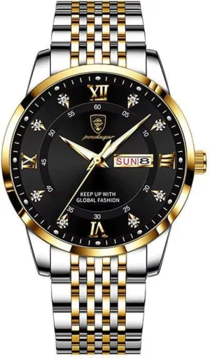 Dress Watch for Men Waterproof Stainless Steel Date Calendar Fashion Men's Wrist Watches Simple Quartz Watches ignorant eventually extreme assail overflow Luxury Mens Watch Business 