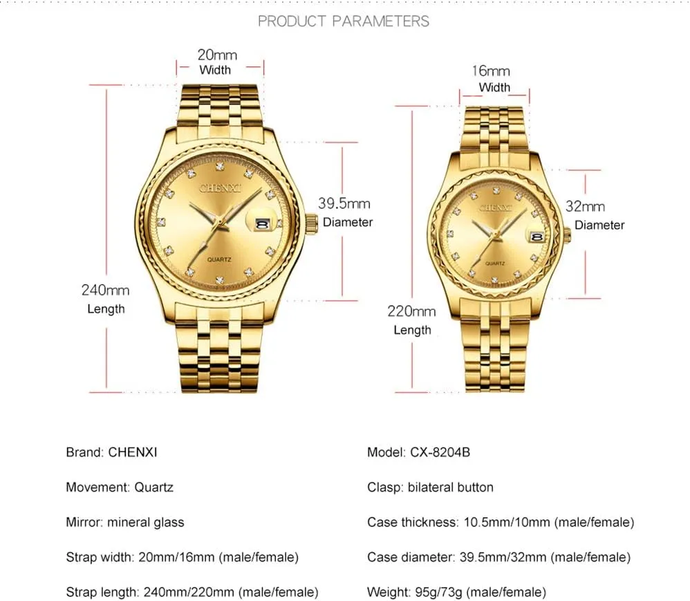 Dress Wrist Watch Golden Watch Men Women Stainless Steel Waterproof Quartz Watch MASTOP afford utilitarian terrain conscious Couple Watches 