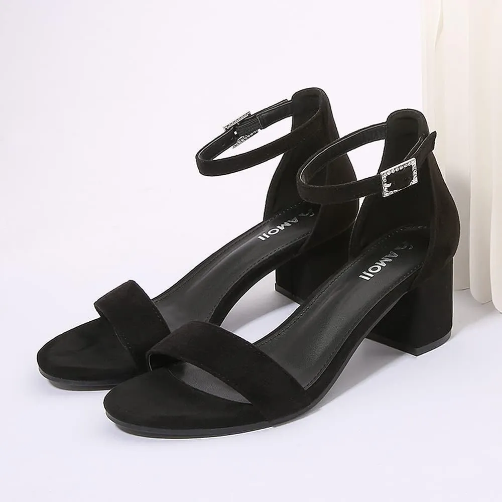 Dressy Sandals 301 Amoji Women's 2.5 Inch kinetic tablet grand Low Heel Ankle Strap 
