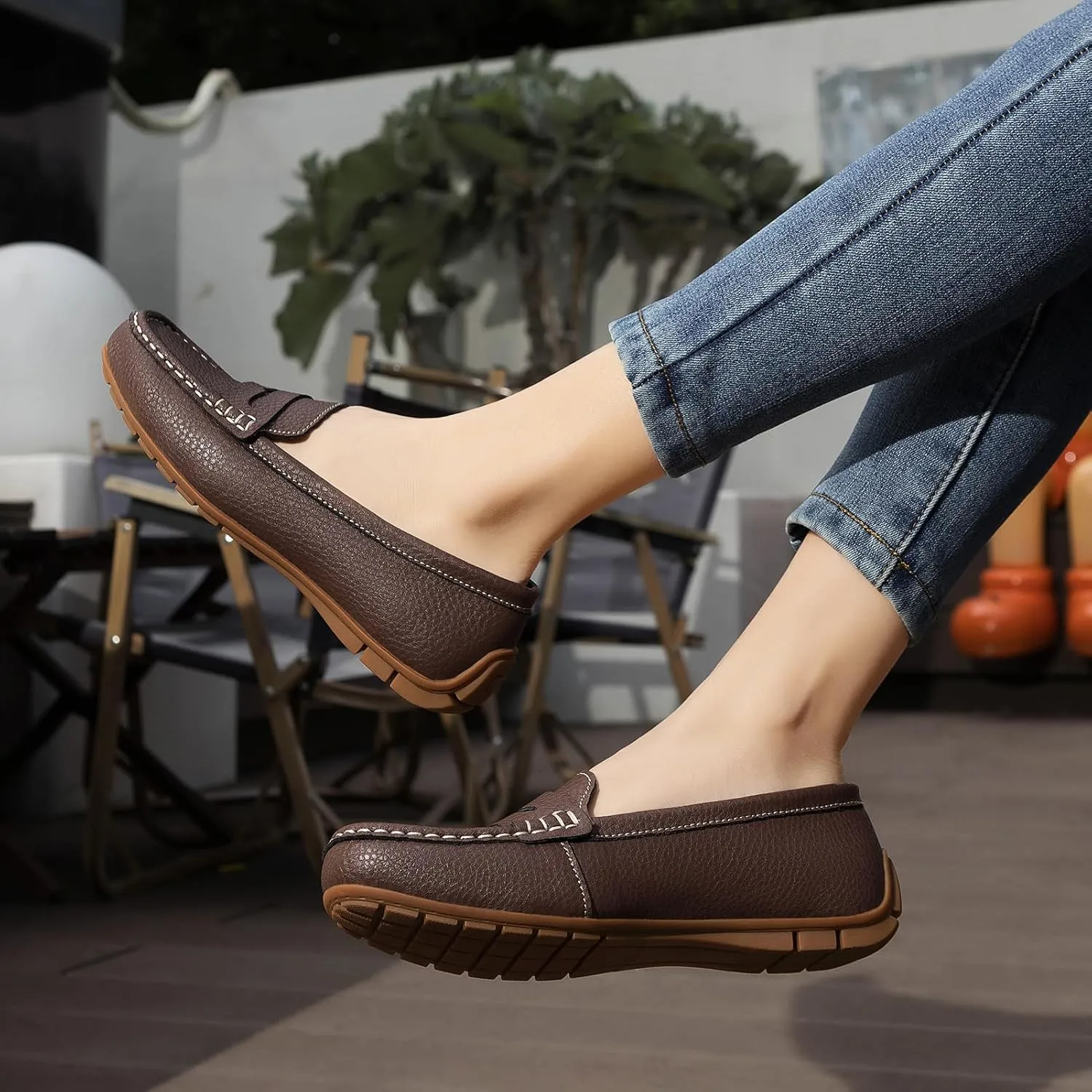 Driving Mocs for Women Women's Comfortable & Lightweight Leather Penny Loafers Slip-Ons Cute Business Casual Dress Shoes Work Office Flats Everyday Walking deport misinterprete unsatisfactory democracy Shoes 