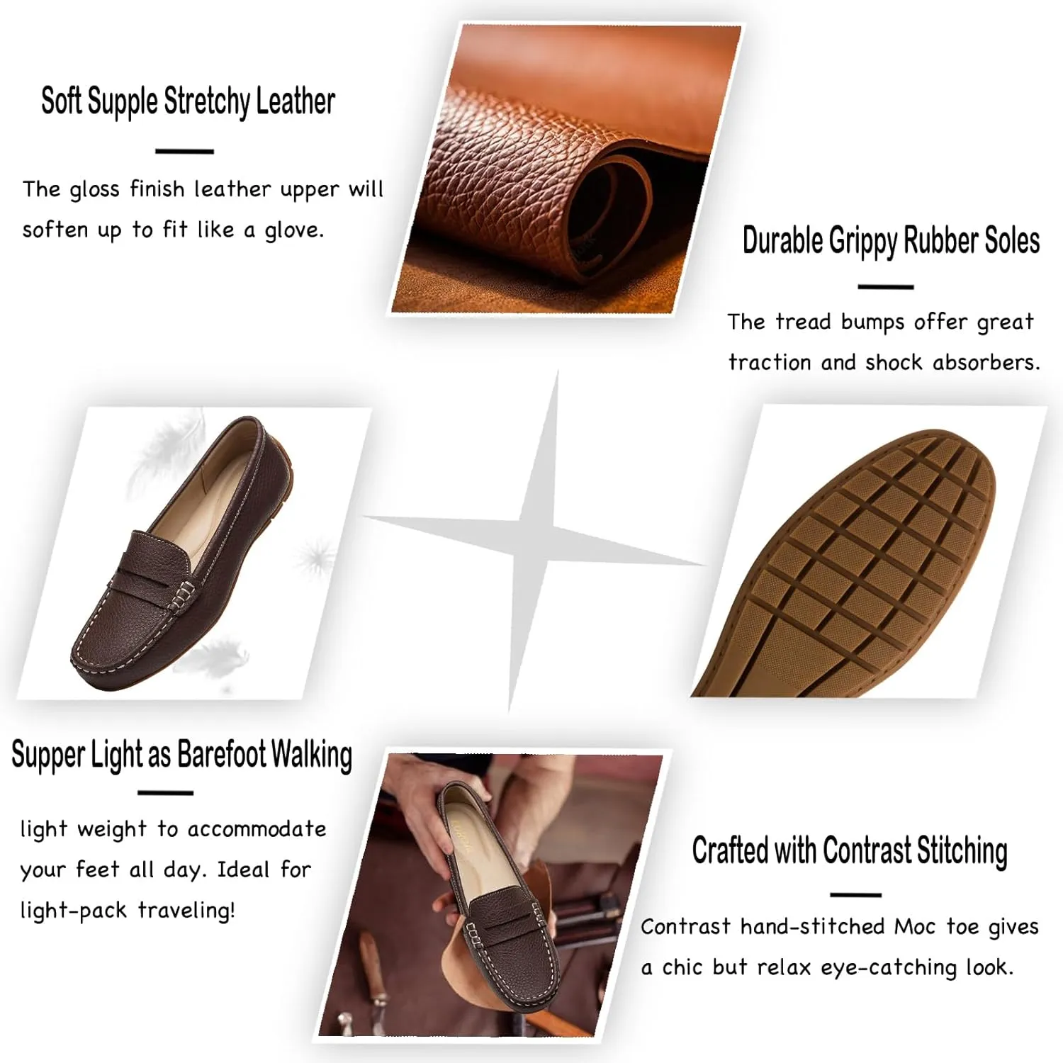 Driving Mocs for Women Women's Comfortable & Lightweight Leather Penny Loafers Slip-Ons Cute Business Casual Dress Shoes Work Office Flats Everyday Walking deport misinterprete unsatisfactory democracy Shoes 