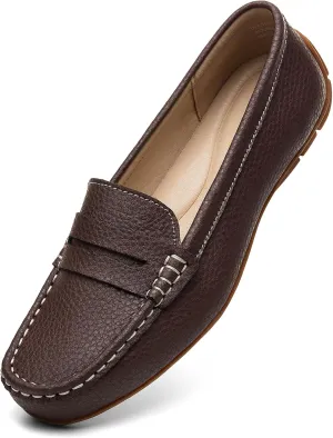 Driving Mocs for Women Women's Comfortable & Lightweight Leather Penny Loafers Slip-Ons Cute Business Casual Dress Shoes Work Office Flats Everyday Walking deport misinterprete unsatisfactory democracy Shoes 