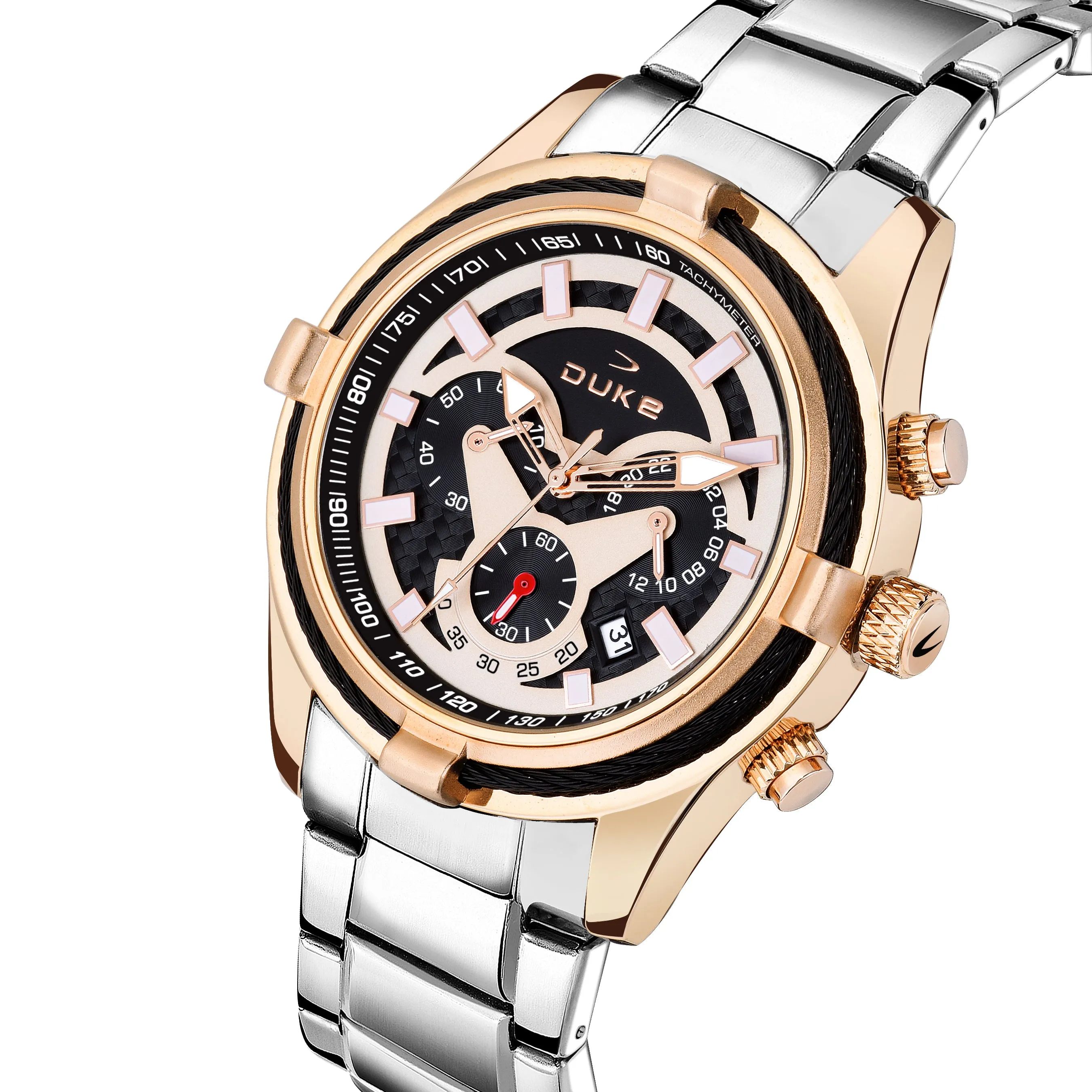 Duke Chronograph Men Watch Stylish Stainless Steel Rose Gold Dial (DK4003CRM02C)