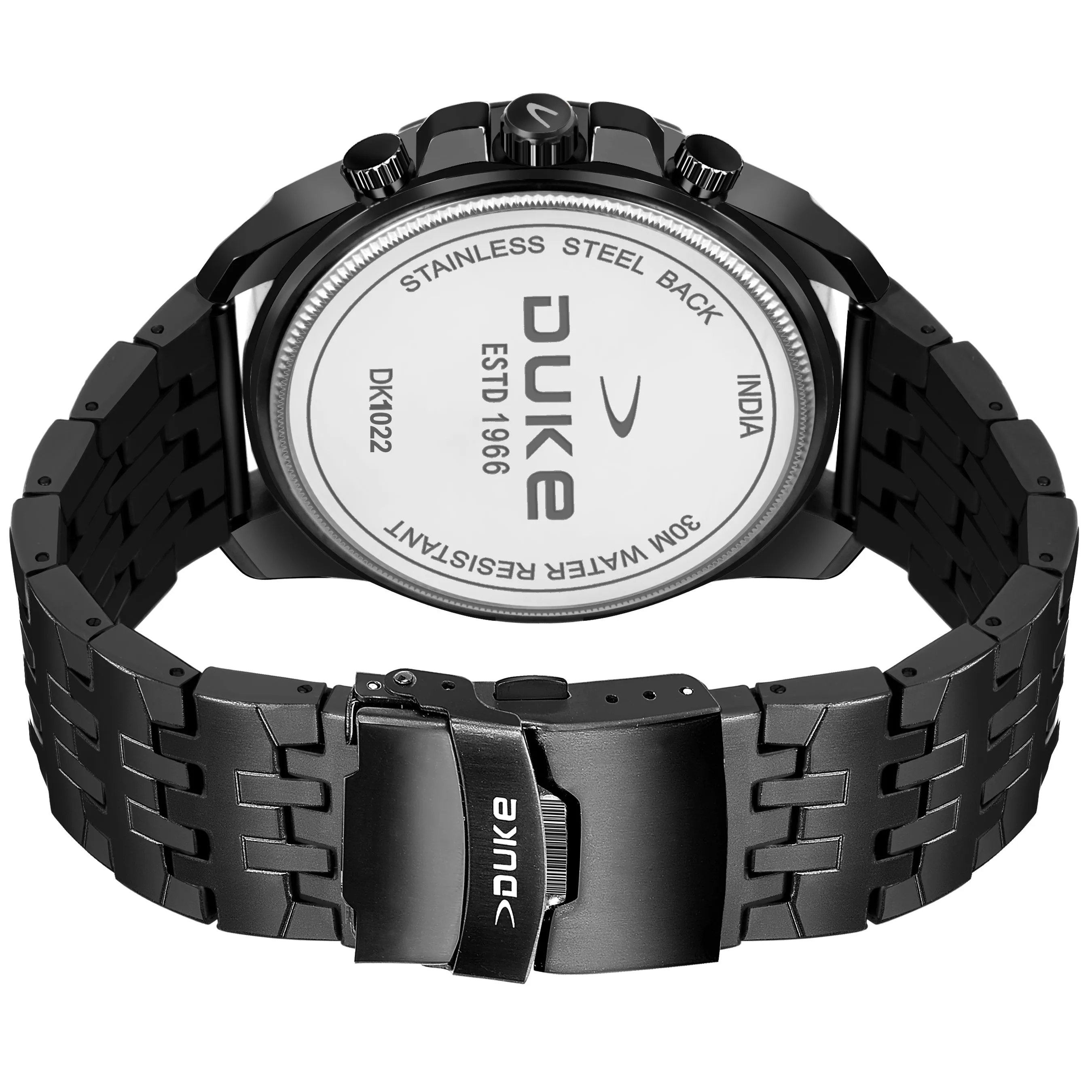 Duke Solid Stainless Steel Strap Chronograph Men  Watch Grey Dial (DK4008CRM02C)