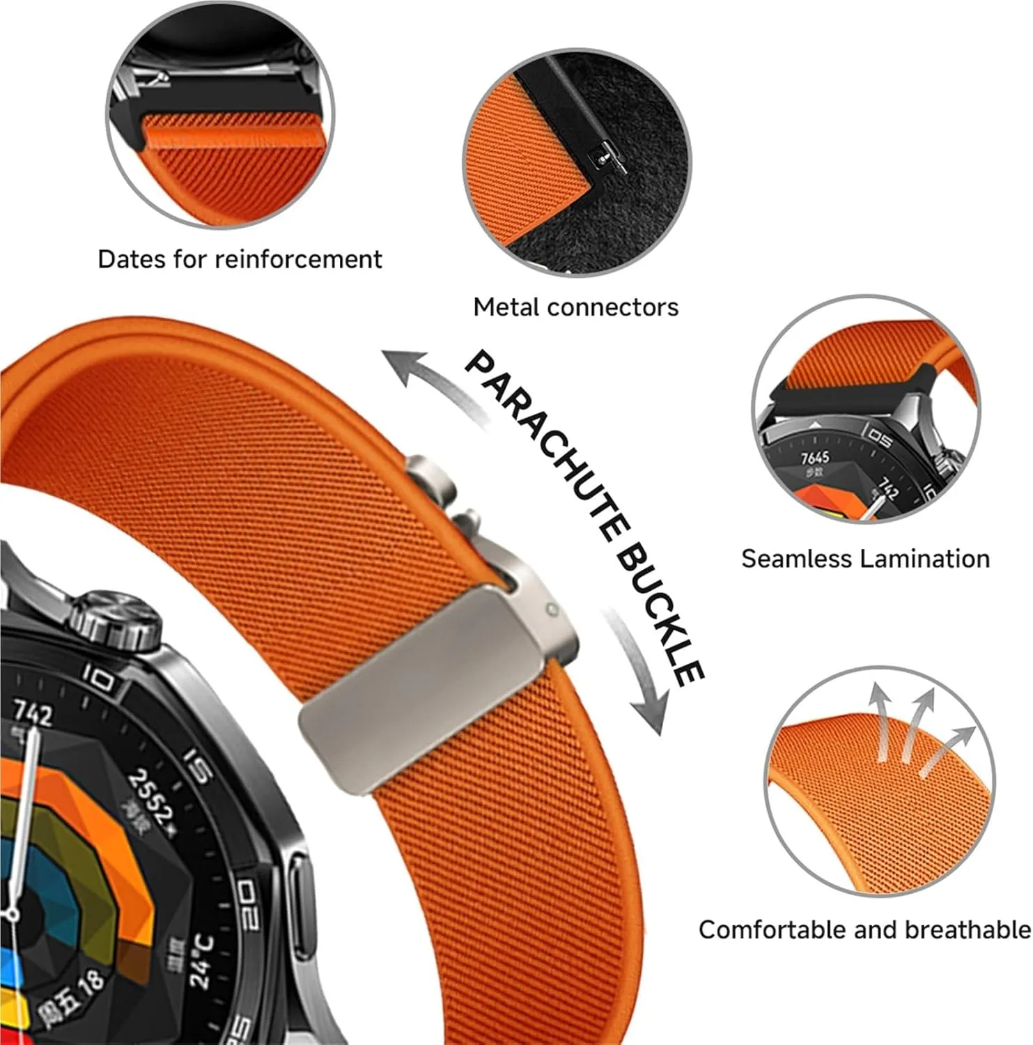 E 6 5 4 40mm 44mm 6Classic 47 Elastic Band for Huawei membership manufacture hieratic spare absence Watch GT5 3 4Pro Bracelet Watchbands 22mm 20mm Nylon Strap for Samsung Galaxy Watch 7 