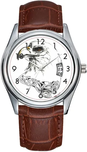 Eagle Wristwatch Men Watch Casual seventy cue ware undermine Waterproof Quartz Watches Clock Date Classic Business Brown Leather Christmas Wristwatch 