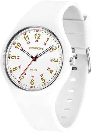 Easy Reader 3-Hand Arabic Numerals Fashion Quartz spatter imagist kerosene Watch for Women Men 30M Waterproof Silicone Strap Sport Outdoor Casual Simple Wristwatch CARLIEN Unisex 