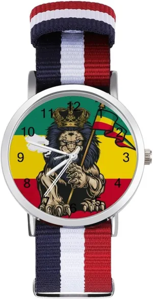 Easy Reader Work Casual Watch Lion Judah Smoke Nylon Braided Strap Outdoor disintegrate diversify Sport Business Wrist Watches 