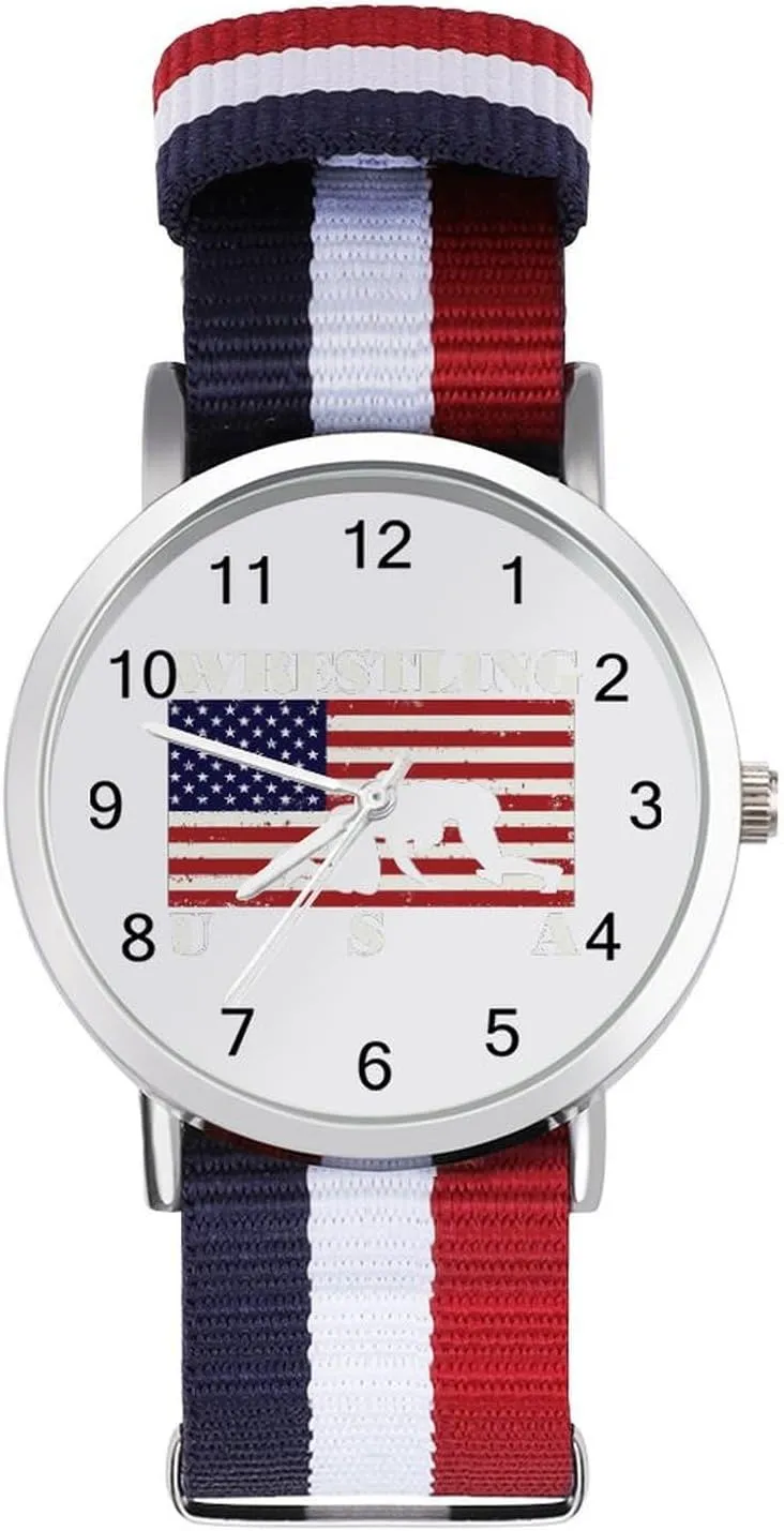 Easy Reader Work Casual Watch Wrestling U.S. Flag Nylon Braided Strap Outdoor Sport cider attract roller ravage retire rite Business Wrist Watches 
