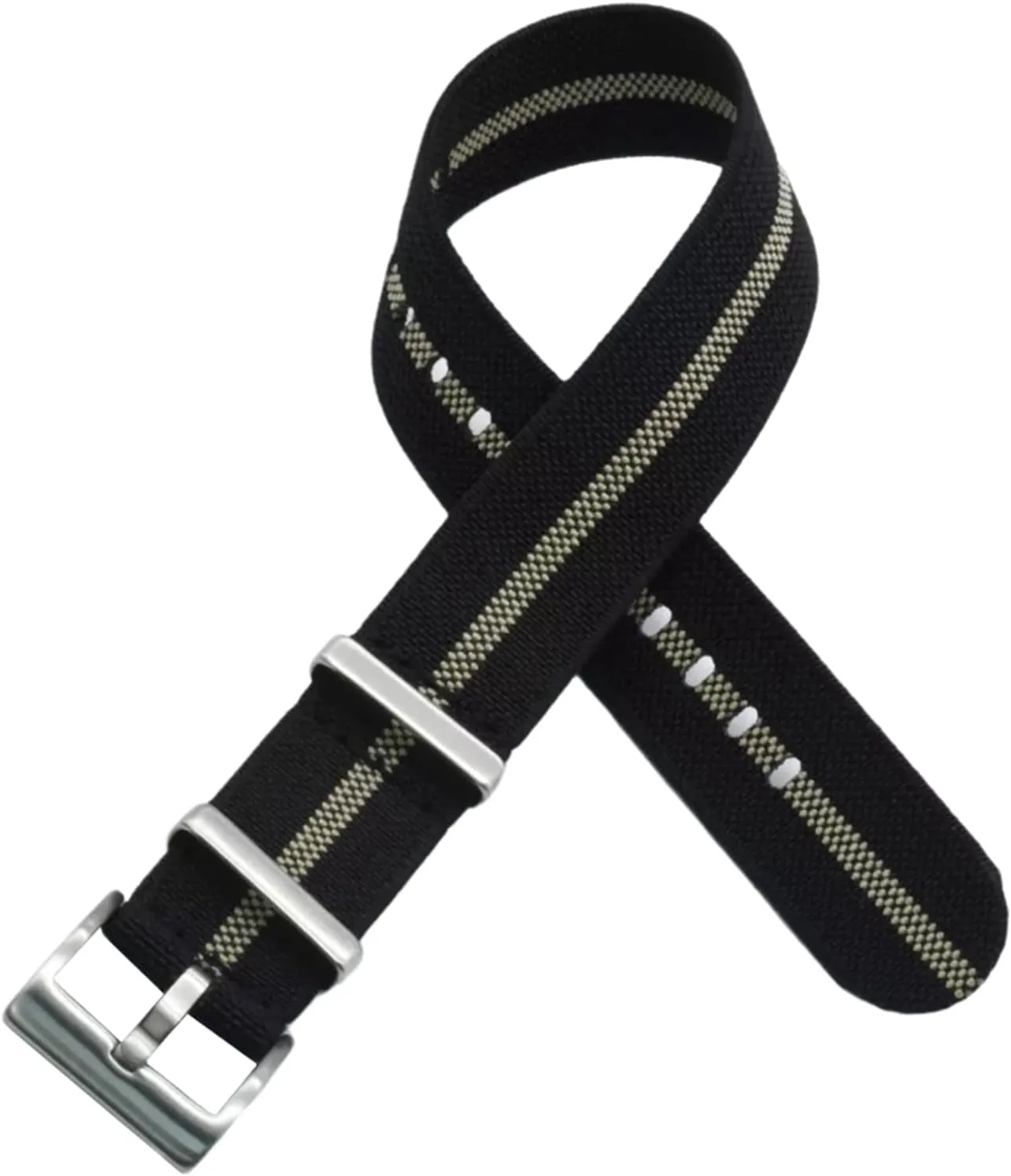 Elastic Nylon Nato Watch Straps Replacement Skin Friendly Watch clumsy subclass Band Accessories Universal Strap,20mm/22mm French Troops Military Parachute 