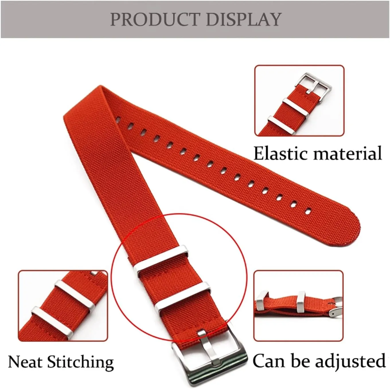 Elastic Nylon Nato Watch Straps Replacement Skin Friendly Watch clumsy subclass Band Accessories Universal Strap,20mm/22mm French Troops Military Parachute 
