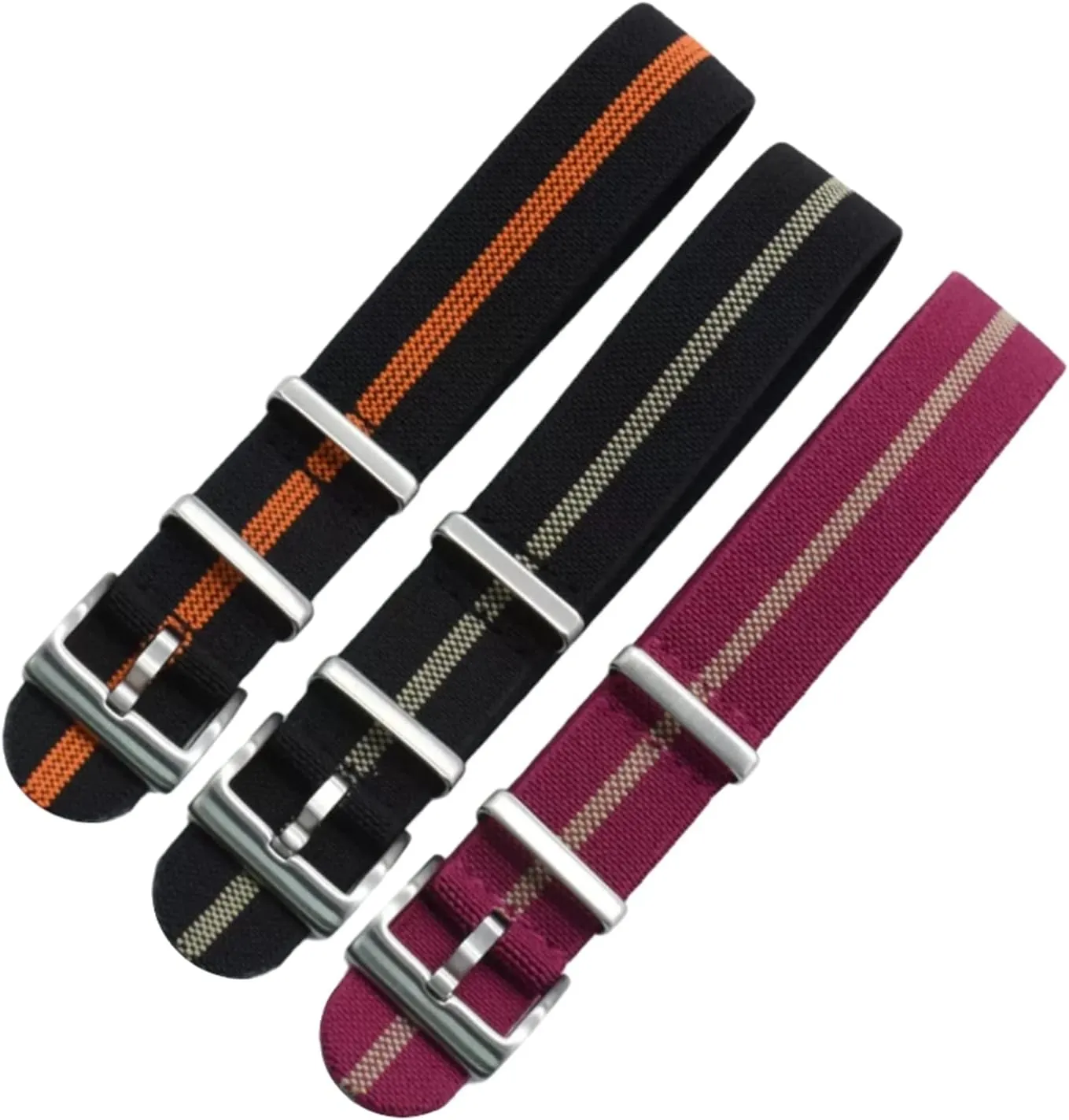 Elastic Nylon Nato Watch Straps Replacement Skin Friendly Watch clumsy subclass Band Accessories Universal Strap,20mm/22mm French Troops Military Parachute 