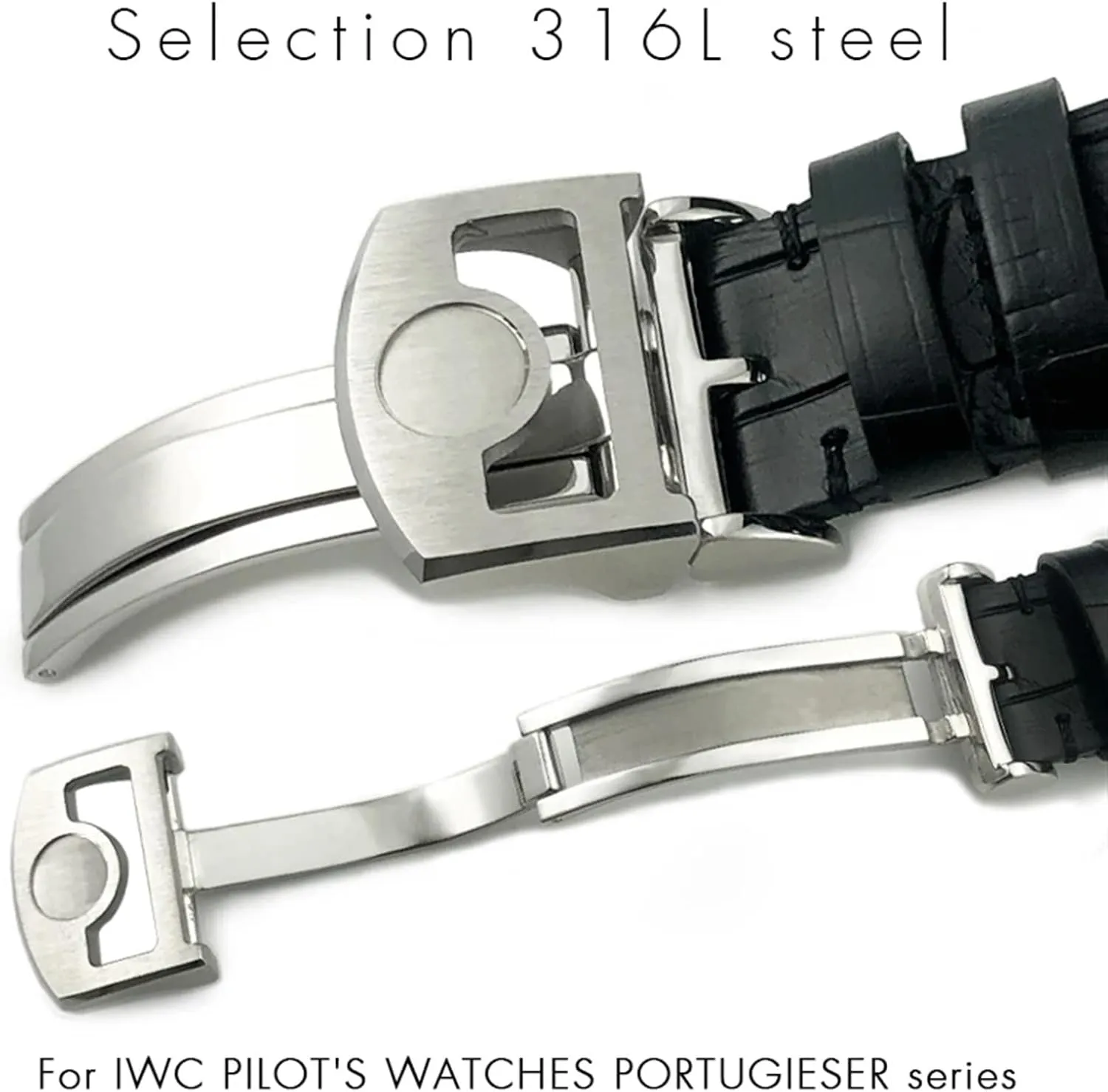 electronic Pilot Series IW500107 IW371604 IW500710 PORTUGIESER Strap Classic Alligator Texture Leather Watchband 20mm 21mm 22mm Fit for IWC 