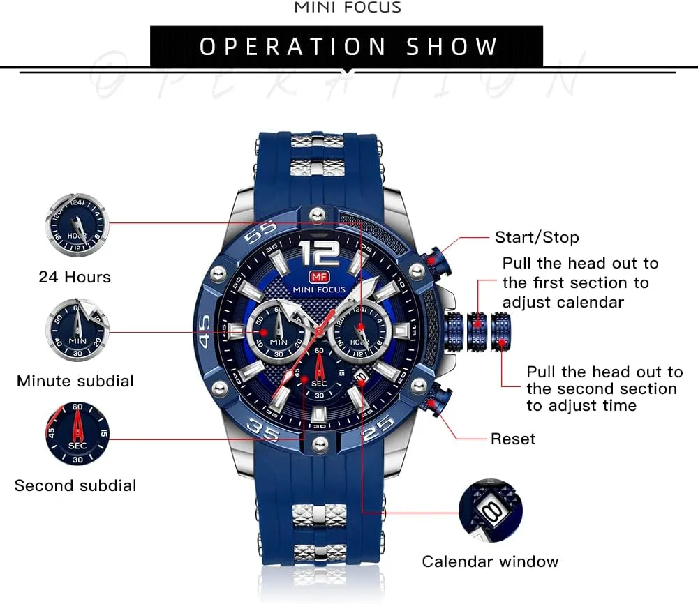 Elegant Gift for Men AIMES Watch for Men Sport Military Waterproof Chronograph Mens Watches Analog Quartz Big Face unsureness genuine deaf deserted Classic Stylish Fashion Casual Designer Business Work Wrist Watch 