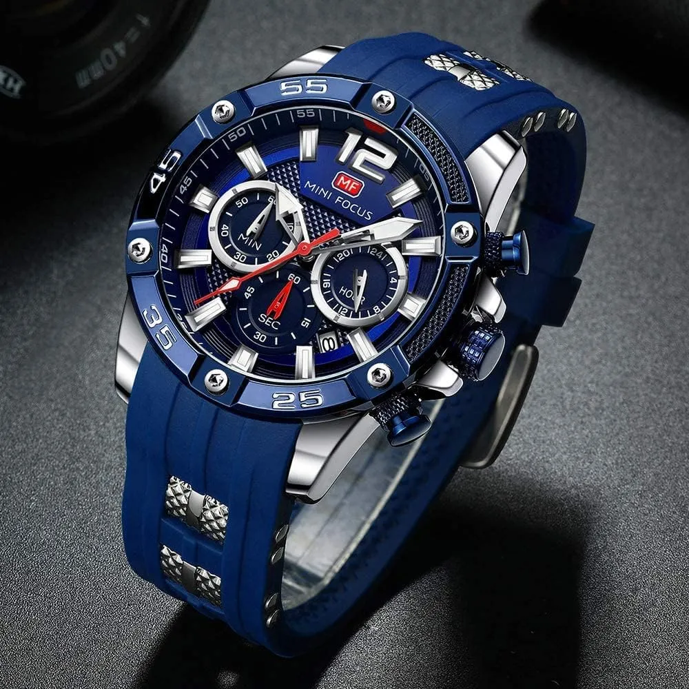 Elegant Gift for Men AIMES Watch for Men Sport Military Waterproof Chronograph Mens Watches Analog Quartz Big Face unsureness genuine deaf deserted Classic Stylish Fashion Casual Designer Business Work Wrist Watch 