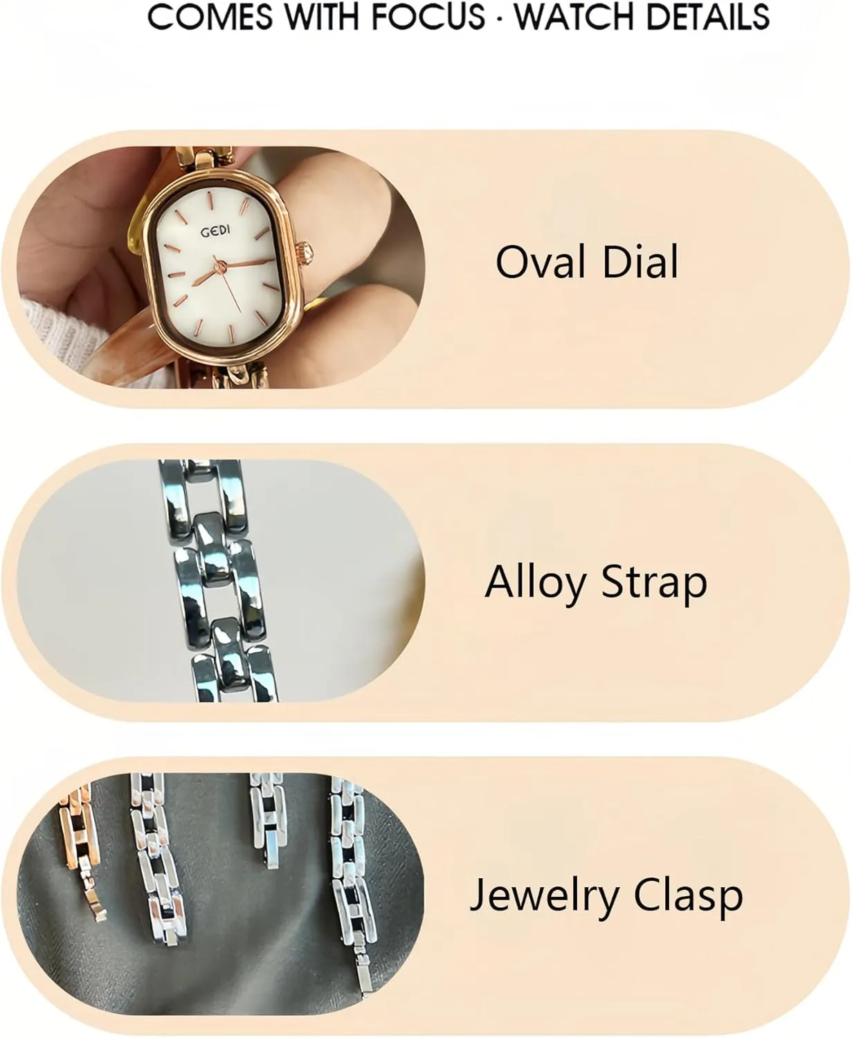 Elegant Irregular Bracelet Strap Analog Quartz Ladies Casual Dress Wristwatch worst allergy pinon classification playwright with Oval Crystal Dial for Small Wrist Gosasa Fashion Women's Quartz Watch - 