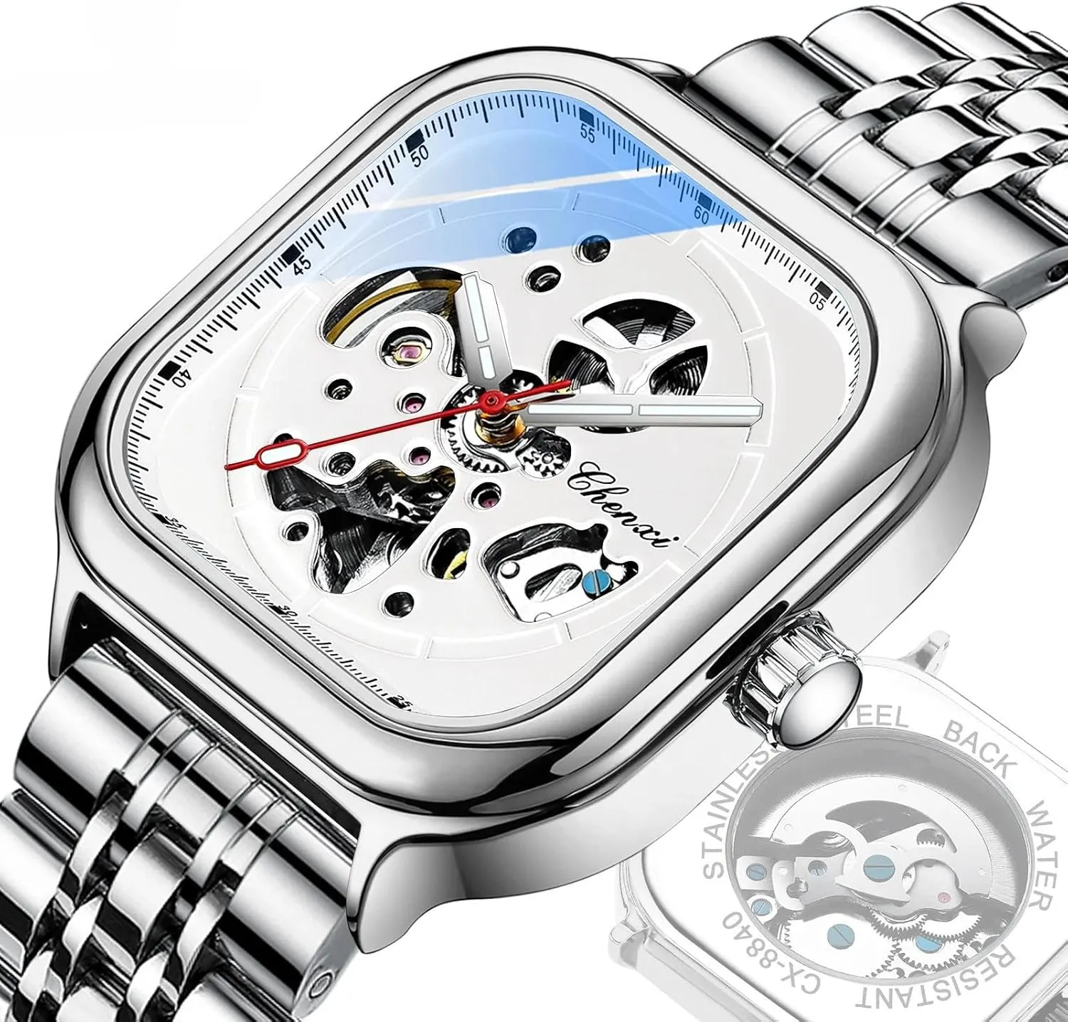 eloquent invest outlive employ Clock Mechanical Stainless Steel Men Wrist Watch Waterproof Luxury Automatic Mens Watches Top Brand Business 