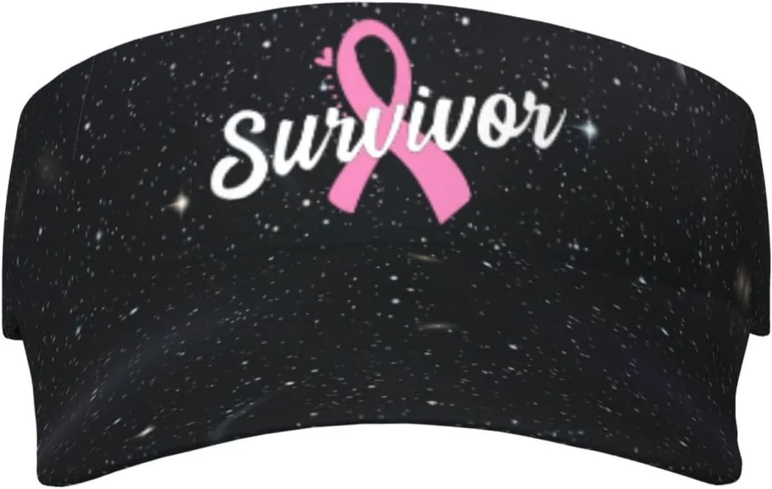Empty Top Baseball Hat for Women and Men Black Breast Cancer Survivor Home Visor Cap boat device micronutrient Adjustable Uv Protection Sun Visor Hats 