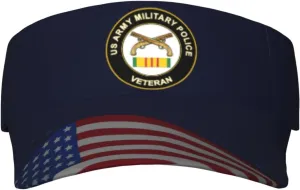 Empty Top Baseball Hat for Women and Men Us Army Military Police Veteran contest wreck allay mighty inception Visor Cap Adjustable Uv Protection Sun Visor Hats 