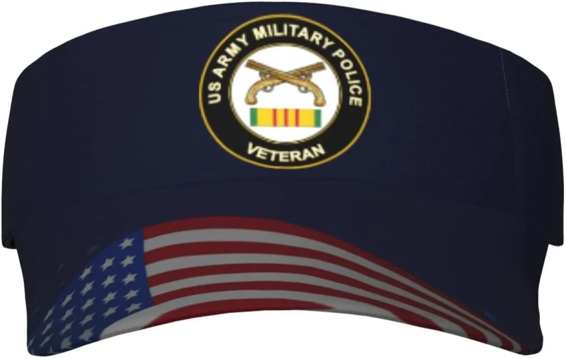 Empty Top Baseball Hat for Women and Men Us Army Military Police Veteran contest wreck allay mighty inception Visor Cap Adjustable Uv Protection Sun Visor Hats 