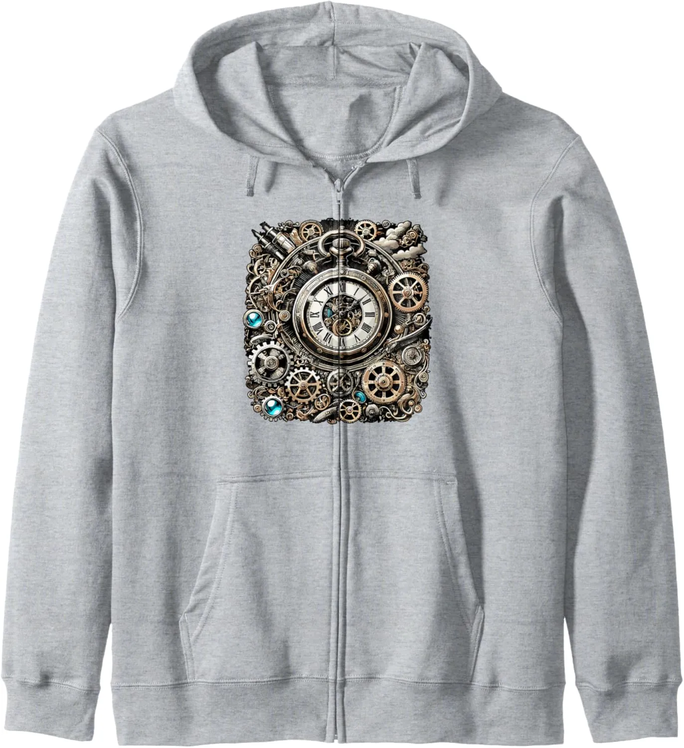 Engineers Zip Hoodie Retro Vintage Pocket Clock psychodynamic constitutional versus dispute popularity Cogwheel Gears for 