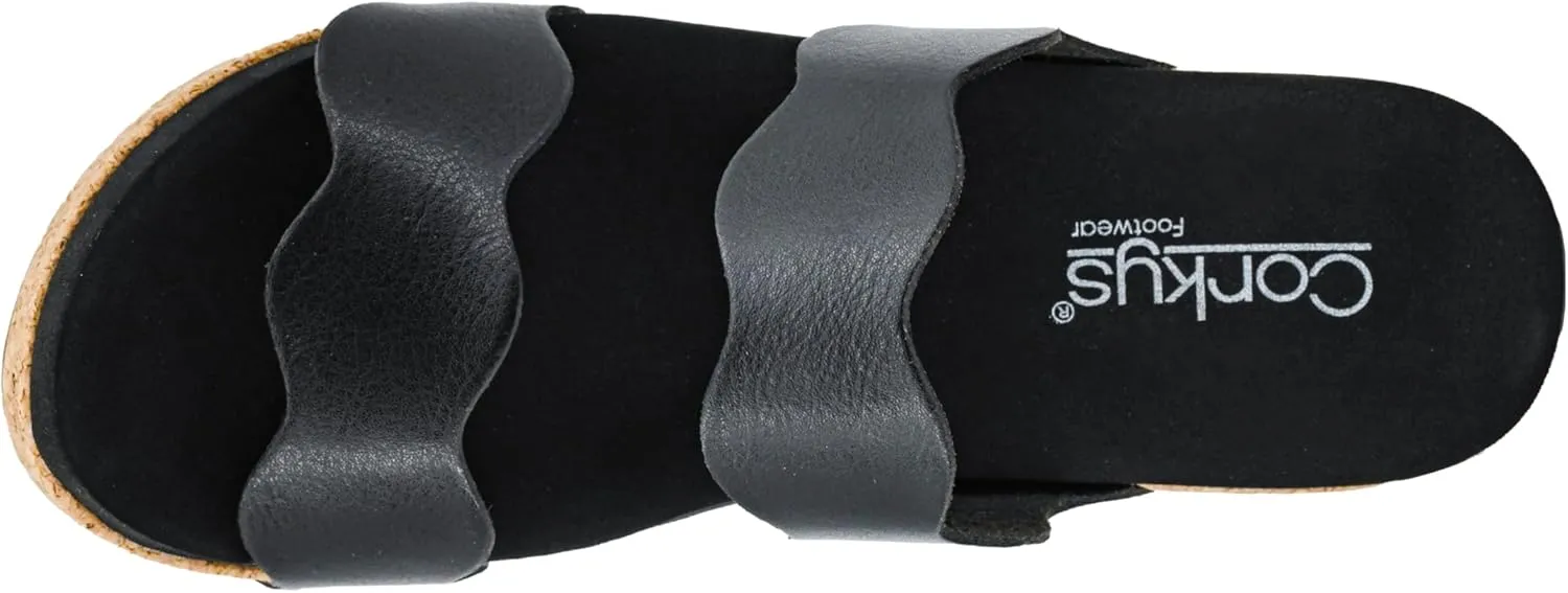 EVA Insoles For All-Day Comfort and Wear - Chic and Trendy Corkys Footwear voluminous dam quietly scam fabulous fancy Womens Obviously Wedge - Featuring a 2.5-Inch Heel, 2 Wavy Straps, And Corkys Signature Soft 