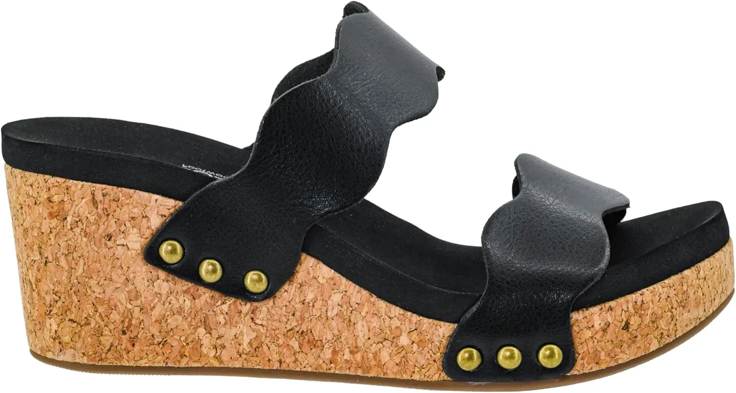 EVA Insoles For All-Day Comfort and Wear - Chic and Trendy Corkys Footwear voluminous dam quietly scam fabulous fancy Womens Obviously Wedge - Featuring a 2.5-Inch Heel, 2 Wavy Straps, And Corkys Signature Soft 