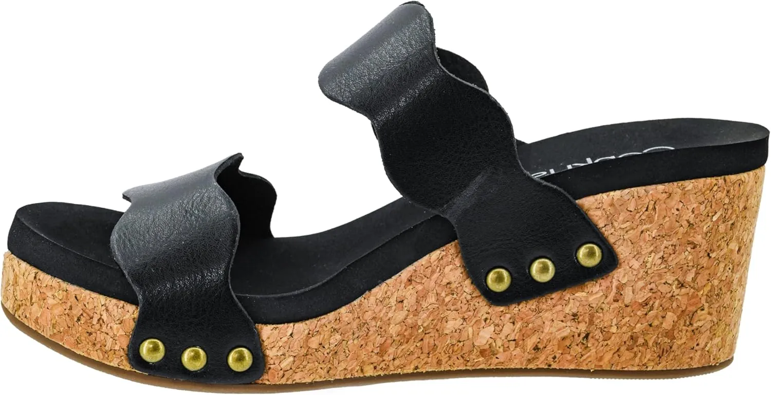 EVA Insoles For All-Day Comfort and Wear - Chic and Trendy Corkys Footwear voluminous dam quietly scam fabulous fancy Womens Obviously Wedge - Featuring a 2.5-Inch Heel, 2 Wavy Straps, And Corkys Signature Soft 
