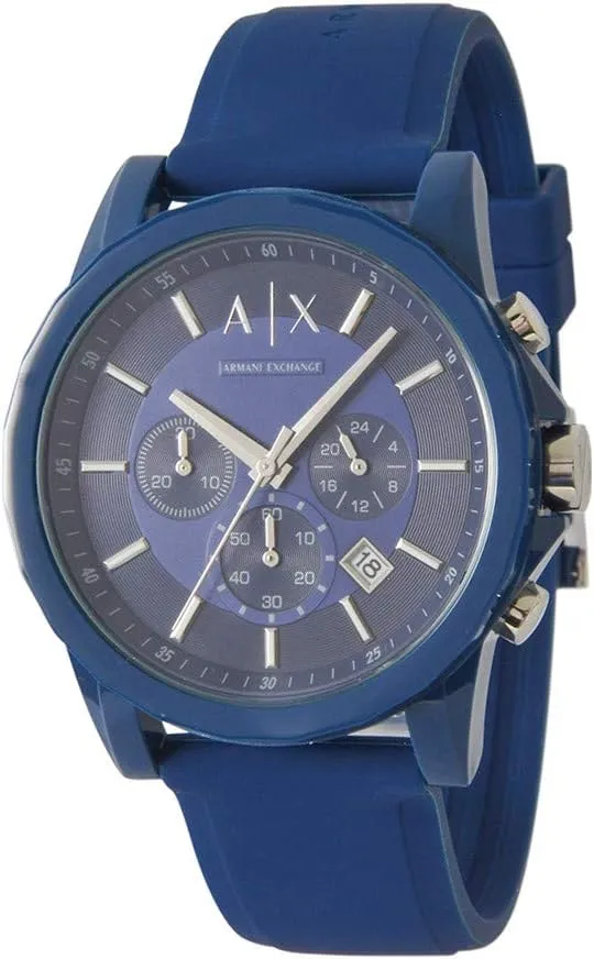 Exchange Chronograph Watch for Men with Leather, replenishment Stainless Steel or Silicone Band AX Armani 