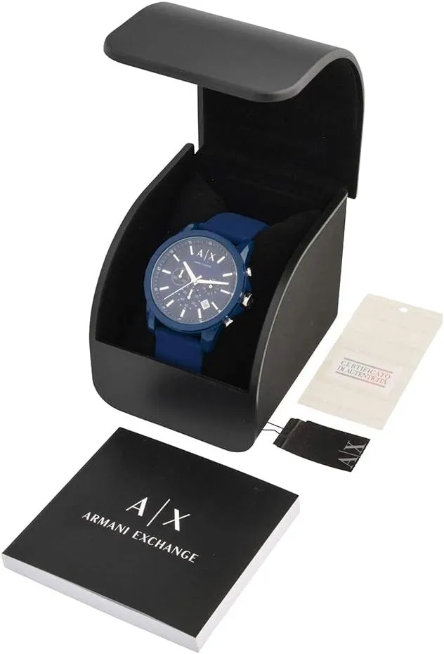 Exchange Chronograph Watch for Men with Leather, replenishment Stainless Steel or Silicone Band AX Armani 