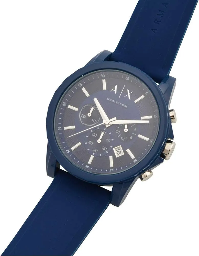 Exchange Chronograph Watch for Men with Leather, replenishment Stainless Steel or Silicone Band AX Armani 